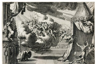 ‘Vulcà sorprenent Venus i Mart’, uno de los grabados.