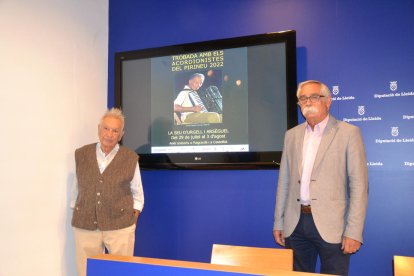 Presentació de la Trobada d’Acordionistes del Pirineu ahir a la diputació de Lleida.