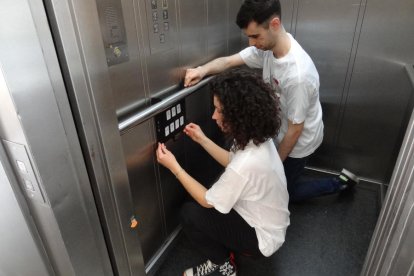 Instalación del prototipo en la Escola Politècnica.