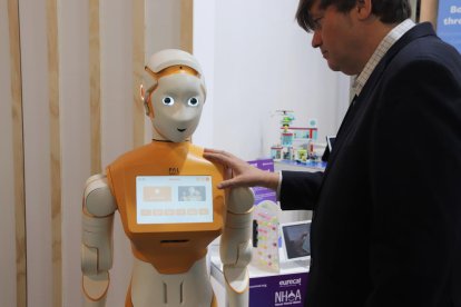 El robot d’Eurecat exposat aquests dies al Mobile World Congress.