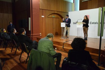 Puigneró i Vilagrà van presentar ahir a la Seu el desplegament de la Generalitat al Pirineu