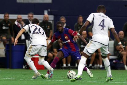 Dembélé, en una acción del último Clásico, disputado en Estados Unidos con triunfo azulgrana.