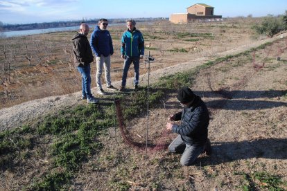 Les xarxes es van instal·lar en uns camps pròxims a l’edifici de Cal Sinén.