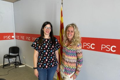 González i Mínguez, ahir a la seu del PSC a Lleida.