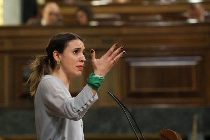 La ministra de Igualdad, Irene Montero, en el Congreso.