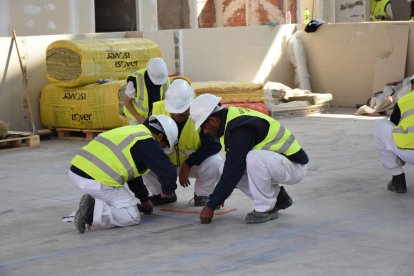 Un grup de treballadors de la construcció.