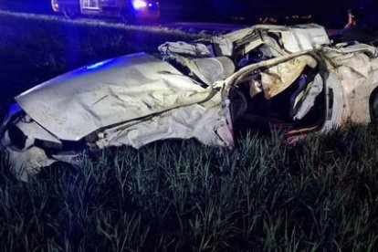 Imatge d'arxiu d'un vehicle després de l'accident mortal ocorregut