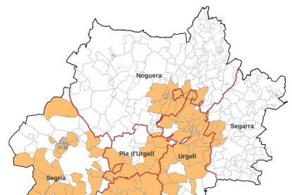 Mapa de l'actuació d'emergència per la plaga de conills.