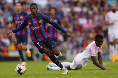 Dembélé, durant un partit de la temporada passada amb el Barcelona.