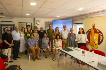 Placa en record de Teresina Jordà a la seu d'Els Armats de Lleida