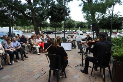 Recital ayer del Quartet Prysma en el barrio de Noguerola.