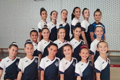 Las gimnastas del CN Lleida.