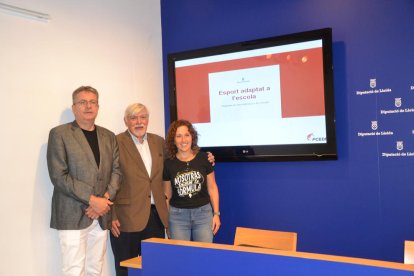 Joan Talarn, Josep Giménez y Sílvia Dalmau, ayer durante la presentación del programa.