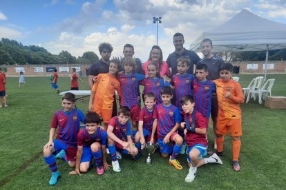 El equipo del Barça que se proclamó campeón del torneo.