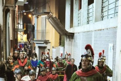 Imatge d’arxiu de la desfilada de les tropes romanes a Balaguer.