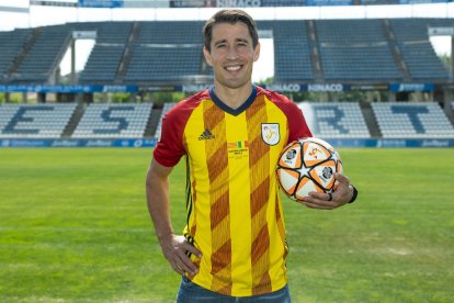 Bojan Krkic, en el Camp d’Esports con la camiseta de Catalunya.