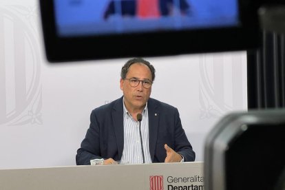 El secretari de Treball, Enric Vinaixa, aquest divendres valorant les dades laborals del maig