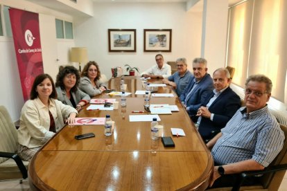 Reunió de les candidates d’ERC a la Cambra de Comerç.