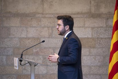 El president de la Generalitat, Pere Aragonès, en una imatge d'arxiu.