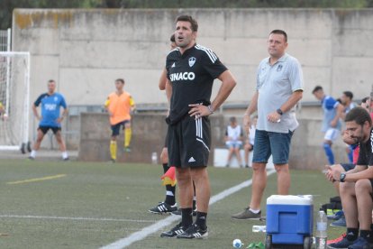 Pere Martí, durant el partit del Lleida a Castelldefels.