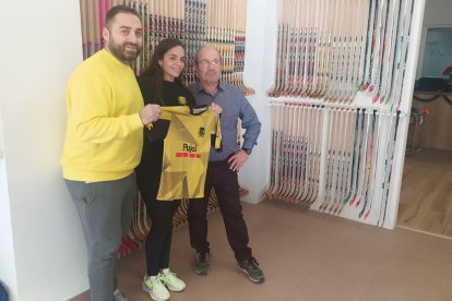 Lluís Rodero, Julieta Fernández i Ramon Porta, ahir a Lleida.