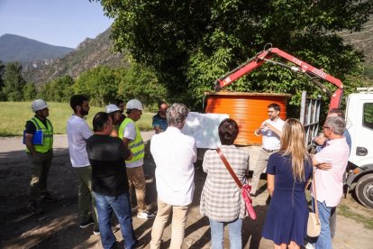 El conseller Puigneró ha fet una visita a les obres de desplegament de la fibra òptica a la Vall de Cardós.