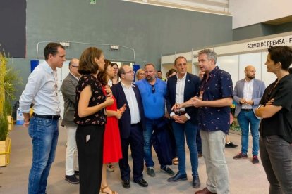 El ministro de Cultura y Deporte del Gobierno, Miquel Iceta, visita la Fira de Teatre al Carrer de Tàrrega (Lleida), FiraTàrrega