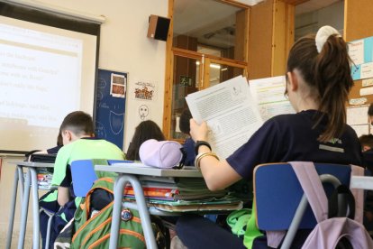 Alumnos de primaria en una clase.