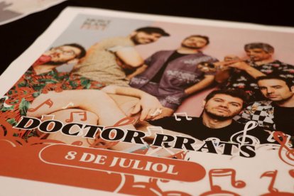 Un dels cartells del 'Montblanc Fest' amb la imatge de Doctor Prats.