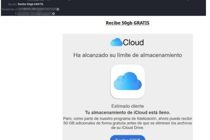 Alerta per una campanya de 'phishing' que suplanta iCloud