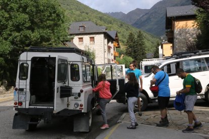 Los taxis de Espot para visitar Aigüestortes, la semana pasada.