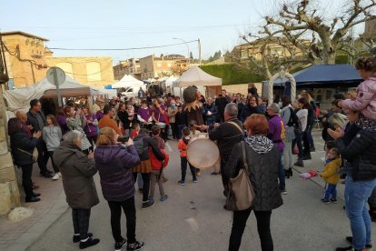 Imagen de uno de los actos de ayer de la Fira de l’Oli i la Pedra de Vinaixa. 