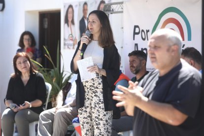 Belarra, participant ahir en un acte de defensa de la sanitat.