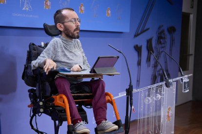 El portaveu d'Unidas Podemos al Congrés dels Diputats, Pablo Echenique.