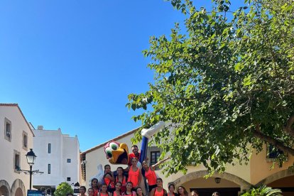 Una de las patinadoras, en una de las jornadas en Mollerussa.