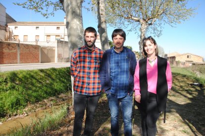 Toni Domingo, Francesc Balcells y Joana Terré, ayer en El Palau. 