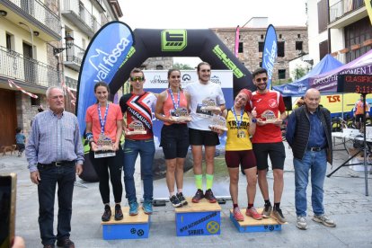 Alguns dels guanyadors en les proves que es van celebrar ahir.