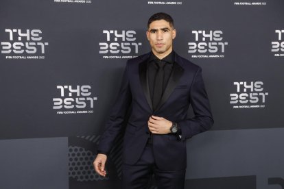 Achraf, durant la gala del The Best, dilluns a París.