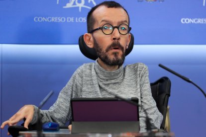 El portavoz de Unidas Podemos en el Congreso, Pablo Echenique. 