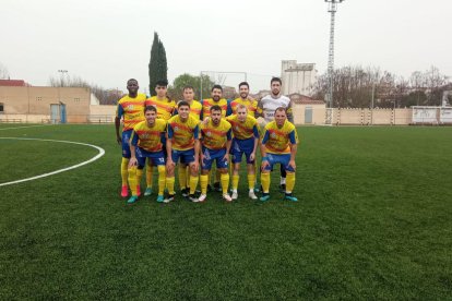 El once con el que salió al campo el Bellpuig.