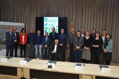 L’equip que ahir es va reunir per presentar el projecte.