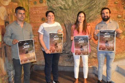 Los organizadores de la prueba, en el acto de presentación.