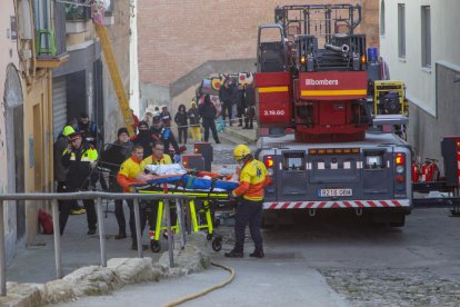 Dos homes van ser detinguts acusats de calar foc a un edifici del Barri Antic el dia 21.