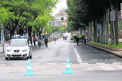 Imatge d'arxiu de l'avinguda de Madrid de Lleida.