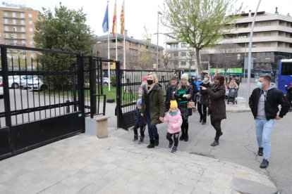 Refugiats acudint la setmana passada a tramitar la protecció.