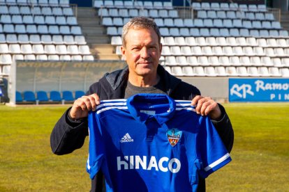 Ángel Viadero, ayer con la camiseta del Lleida Esportiu.