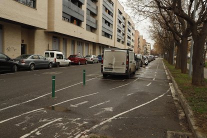 Imagen del tramo de la calle Penedès reformada. 