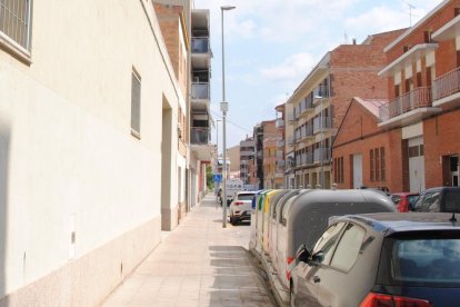 La cámara instalada en la calle Enric Granados de Mollerussa. 