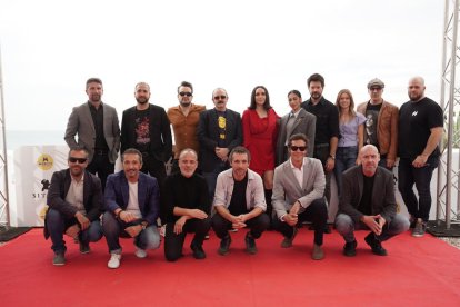 Directors i protagonistes d’‘Historias para no dormir’, a Sitges.