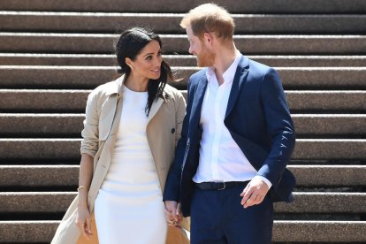 Fotografía de archivo de los duques de Sussex, Enrique y Meghan.